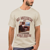 Gemütlich antisozial - lustig sozial selektiv T-Shirt (Vorderseite)