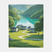 "Gemütlich bis in die Berge - Landschaftliche Natu Fleecedecke (Vorderseite)
