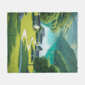 "Gemütlich bis in die Berge - Landschaftliche Natu Fleecedecke (Vorderseite (Horizontal))