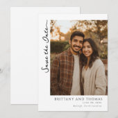 Gemütlich Erdig Modern Foto Save The Date (Vorne/Hinten)