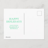 Gemütlich & gemütlich feiertagspostkarte (Rückseite)