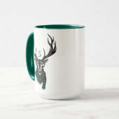 Gemütlich & gemütlich | Green Buffalo Kariert Deer Tasse (Vorderseite Links)