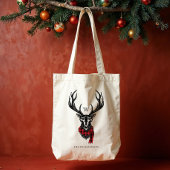 Gemütlich & gemütlich | Rotes Buffalo-Monogramm Ka Tragetasche