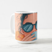 Gemütlich in Orange: Eine warme Embrace Kaffeetasse (Vorderseite Links)