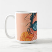 Gemütlich in Orange: Eine warme Embrace Kaffeetasse (Links)