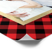 Gemütlich Kariert | Karierter Urlaub in Rot und Sc Poster (Ecke)