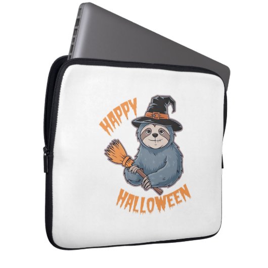 Gemütlich mit unserem Halloween-Sloth-T - Shirt -  Laptopschutzhülle (Vorne Rechts)