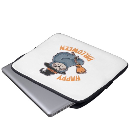 Gemütlich mit unserem Halloween-Sloth-T - Shirt -  Laptopschutzhülle (Vorne Knopf)