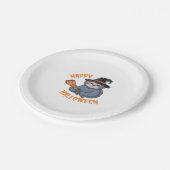 Gemütlich mit unserem Halloween-Sloth-T - Shirt �  Pappteller (Schrägansicht)