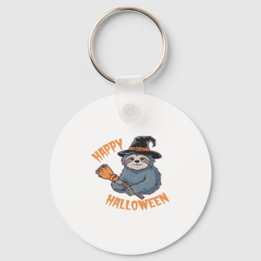 Gemütlich mit unserem Halloween-Sloth-T - Shirt �  Schlüsselanhänger (Vorderseite)