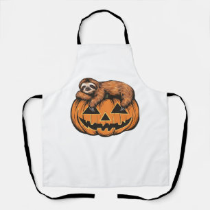 Gemütlich mit unserem Halloween-Sloth-T - Shirt - Schürze