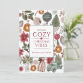 Gemütlich rustikal feiertagskarte (Stehend Vorderseite)