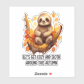 Gemütlich und gemütlich in diesem Herbst. Aufkleber (Blatt)