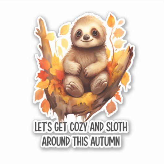 Gemütlich und gemütlich in diesem Herbst. Aufkleber (Vorderseite)