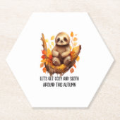 Gemütlich und gemütlich in diesem Herbst. Untersetzer (Vorderseite)