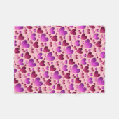 Gemütlich unter einer üppigen "Wiese des Herzens" Fleecedecke (Vorderseite (Horizontal))