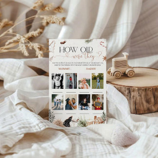 Gemütlich wie alt waren sie Baby Dusche Spiel