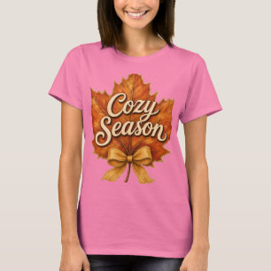 Gemütliche Ahornblatt-Herbst-Grafik T-Shirt