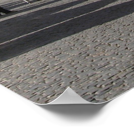 Gemütliche Altstadt in Warschau Poster (Ecke)