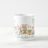 Gemütliche Aquarell-Gartengeräte Rose Botanisch Kaffeetasse (Mittel)