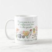 Gemütliche Aquarell-Gartengeräte Rose Botanisch Kaffeetasse (Links)