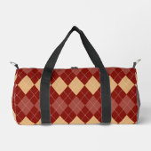 Gemütliche Argyle-Ästhetik mit gepunkteten Linien Duffle Bag (Vorderseite)