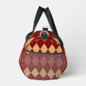 Gemütliche Argyle-Ästhetik mit gepunkteten Linien Duffle Bag (Rechts)