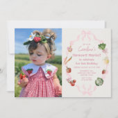 Gemütliche Bauern Markt Geburtstag Foto Einladung (Vorderseite)