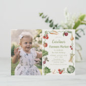 Gemütliche Bauern Markt Geburtstag Foto Einladung (Stehend Vorderseite)
