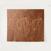 Gemütliche Blätter Formen Kupferschau Tapestry Wandteppich (Vorderseite (Horizontal))