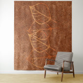 Gemütliche Blätter Formen Kupferschau Tapestry Wandteppich (Beispiel)