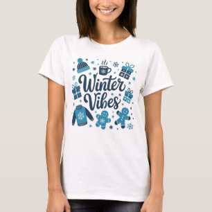 Gemütliche Blaue Winter-Vibes Lebkuchen-Tasse Pull T-Shirt