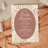 Gemütliche Blume Babydusche Einladung