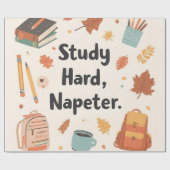 Gemütliche Broschüre über die Rückkehr in die Schu Geschenkpapier (Flach)