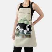 Gemütliche Bücher Katze Smoking Teetasse Süße Grün Schürze (InSitu)