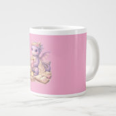 Gemütliche Bücher-Mama-Drache-Kaffeetasse Jumbo-Tasse (Vorderseite Rechts)