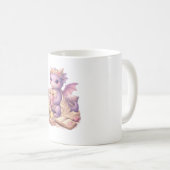 Gemütliche Bücher-Mama-Drache-Kaffeetasse Kaffeetasse (VorderseiteRechts)