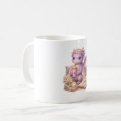Gemütliche Bücher-Mama-Drache-Kaffeetasse Kaffeetasse (Vorderseite Links)