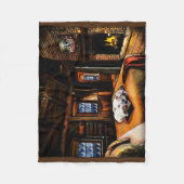 Gemütliche Bulldogs in einer Hütte Fleecedecke (Vorderseite)