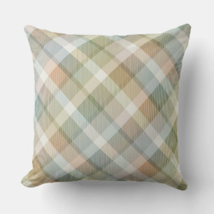 Gemütliche bunte Tartan-Karodecke, rosa Wurfkissen Kissen