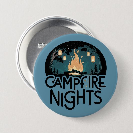 Gemütliche Campfeuernächte Rustikales Abenteuer im Button (Vorne & Hinten)