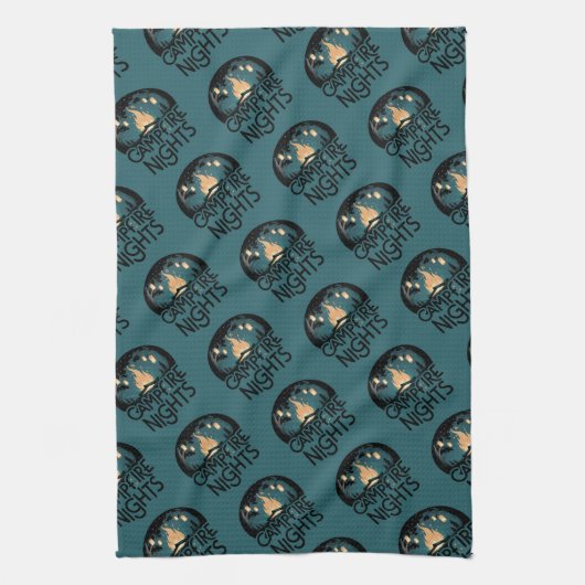 Gemütliche Campfeuernächte Rustikales Abenteuer im Geschirrtuch (Vertikal)