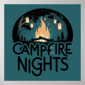 Gemütliche Campfeuernächte Rustikales Abenteuer im Poster (Vorne)