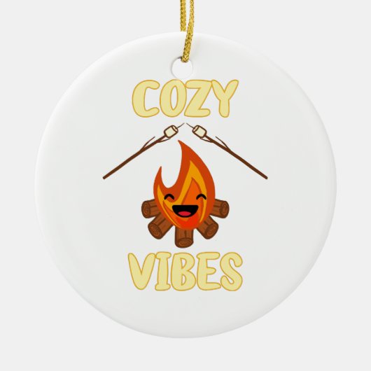 Gemütliche Campfire Vibes Roasting Marshmallows fü Keramik Ornament (Vorne)