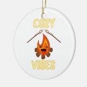 Gemütliche Campfire Vibes Roasting Marshmallows fü Keramik Ornament (Links)