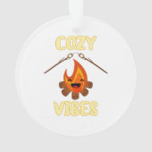 Gemütliche Campfire Vibes Roasting Marshmallows fü Ornament (Rückseite)