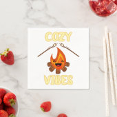 Gemütliche Campfire Vibes Roasting Marshmallows fü Serviette (Beispiel)
