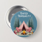 Gemütliche Camping-Ästhetik Glamping-Zelt & Lagerf Button (Vorne & Hinten)