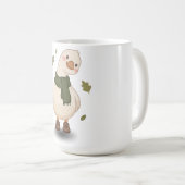 Gemütliche Cartoon-Ente im Herbst Kaffeetasse (VorderseiteRechts)