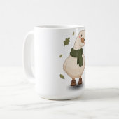 Gemütliche Cartoon-Ente im Herbst Kaffeetasse (Vorderseite Links)